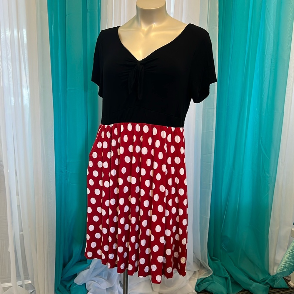 Disney Black and Red Polka Dot Dress